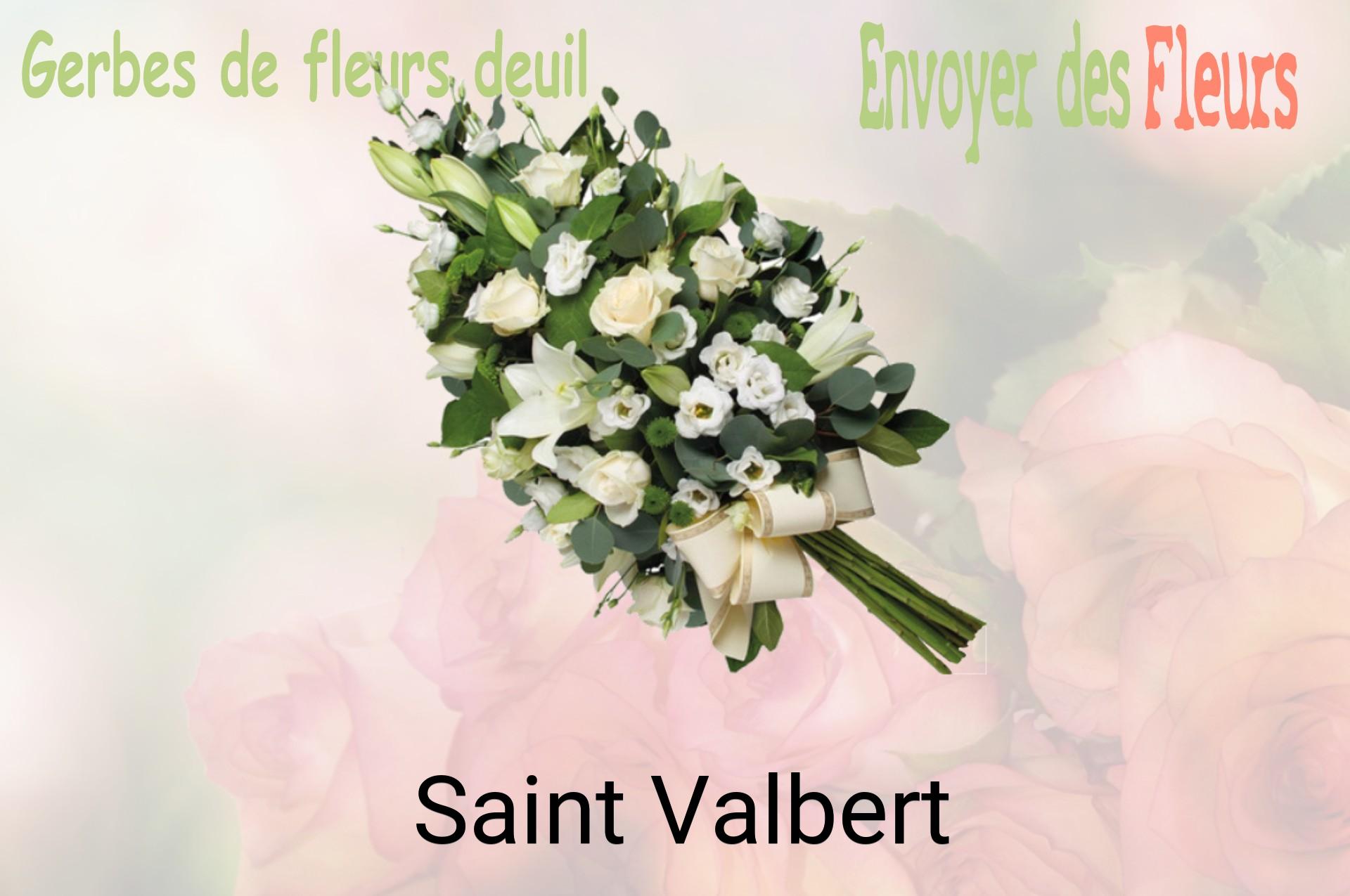 Gerbe de fleurs de deuil livrée à Saint-Valbert